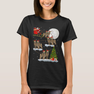 T-shirt Chien Berger Allemand Santa Traîneau Volant Drôle
