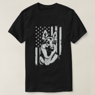 T-shirt Chien berger allemand USA Drapeau américain 4 juil