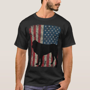 T-shirt Chien berger d'Asie Centrale Drapeau Vintage améri