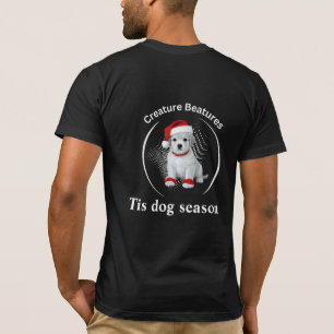 T-shirt chien bidon en déguisement de noël   Sarcasme drôl