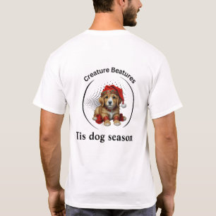 T-shirt chien bidon en déguisement de noël   Sarcasme drôl