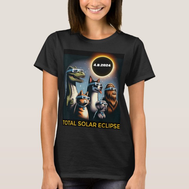 T-shirt Chien Bigfoot Eclipse Gles Total Solaire Eclipse 2 (Devant)