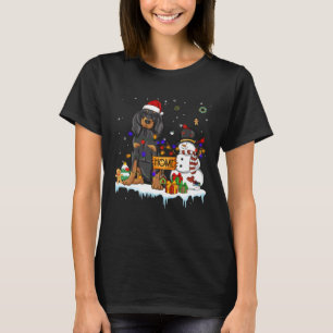 T-shirt Chien Black And Tan Coonhound avec chapeau de Père