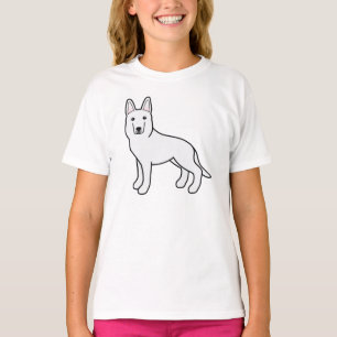 T-shirt Chien blanc berger suisse blanc berger allemand