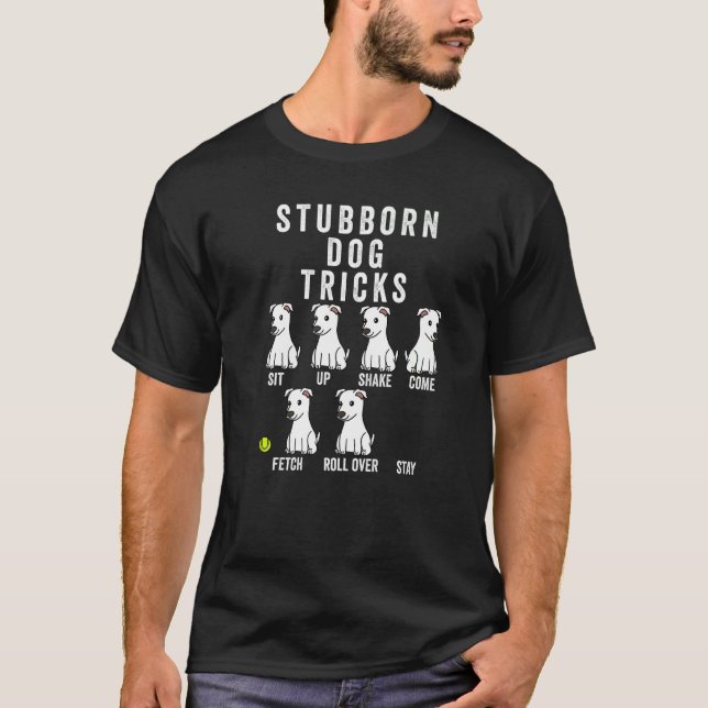 T-shirt Chien blanc de Tricks têtus (Devant)