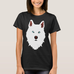 T-shirt Chien blanc Husky