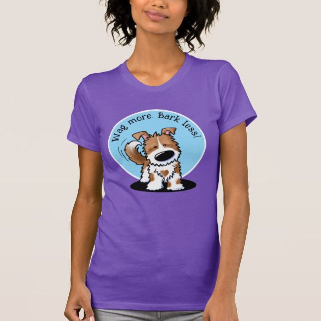 T-shirt Chien blanc KiniArt Brown (Devant)