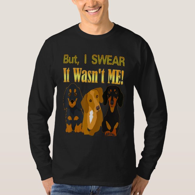 T-shirt Chien blanc mignon Dachshund (Devant)