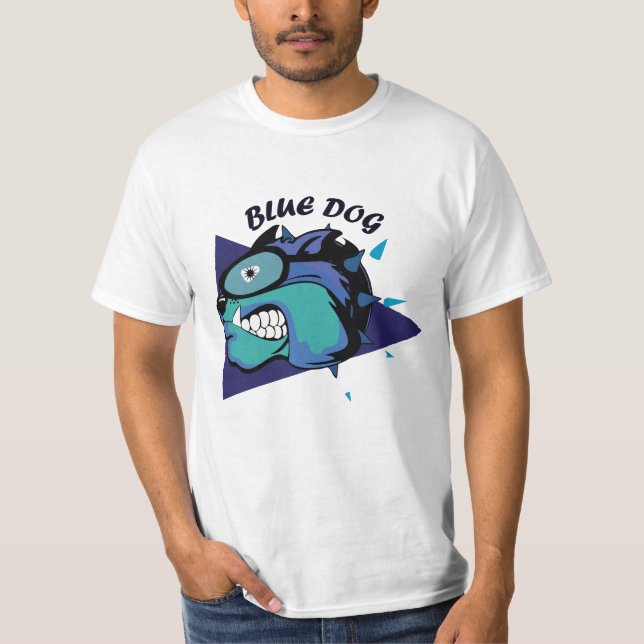 T-shirt Chien bleu (Devant)