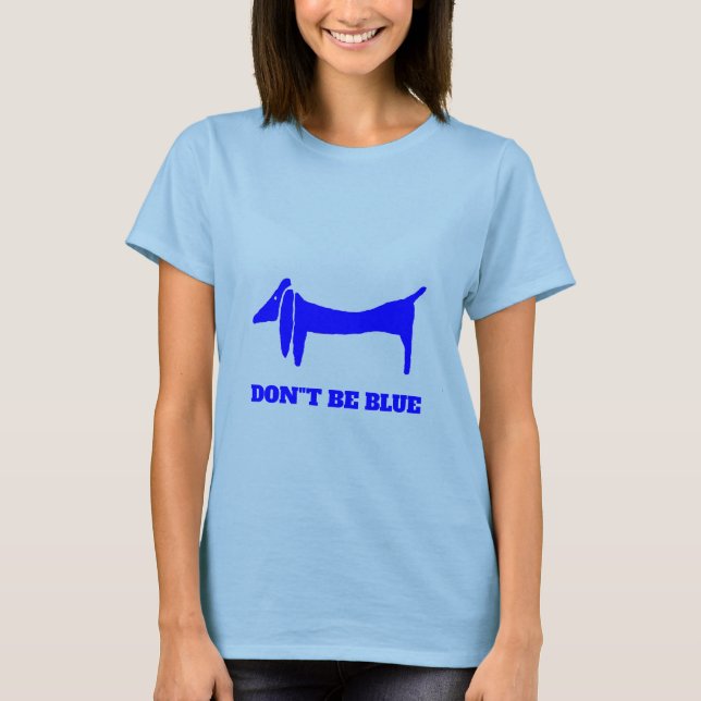 T-shirt Chien bleu Dachshund Abstrait (Devant)