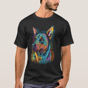 T-shirt Chien Blue Heeler mignon sur chien de bétail austr