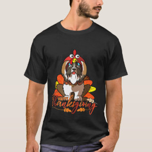 T-shirt Chien bon thanksgiving Shih Tzu    
