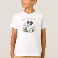 Chien Border Collie Mignon Floral