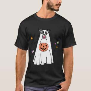 T-shirt Chien Border Collie Noir Et Blanc Boo Halloween