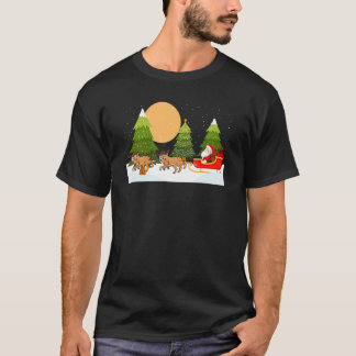 T-shirt Chien Bouvier Australien Renne Noël Cavalier Sa
