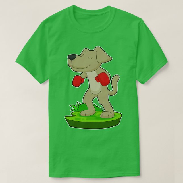 T-shirt Chien Boxer Gants de boxe Boxe Boxe (Design devant)