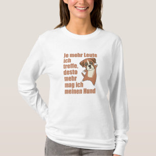 T-shirt Chien Boxer n'aime pas les gens, Chiens mignons