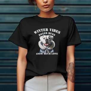 T-shirt Chien Boxer Neige Tellement D'amour