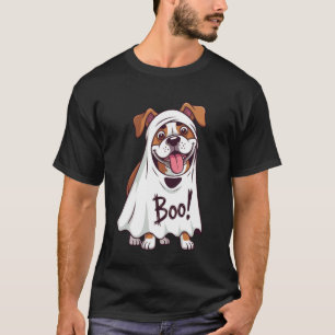 T-shirt Chien Boxer portant un costume de fantôme blanc Ch