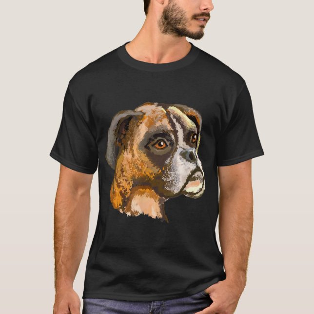 T-shirt Chien Boxer Tee T-shirt Tee - shirt T-shir (Devant)