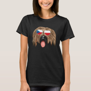 T-shirt Chien Briard Drapeau Tchèque République Tchèque Po