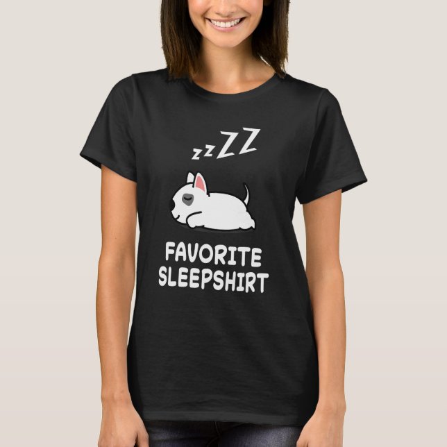 T-shirt Chien Bull Terrier Chiens Nap Dormir Pajama Ni (Devant)