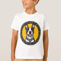 Chien Bull-terrier de dessin animé mignon