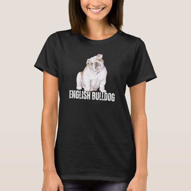T-shirt Chien Bulldog féminin anglais Bulldog Homme 1 (Devant)