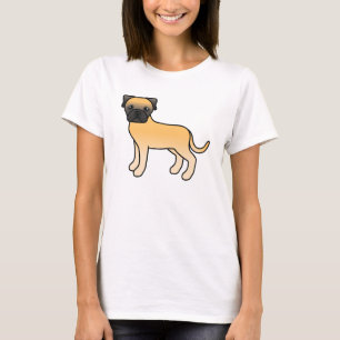 T-shirt Chien Bullmastiff Fauve de Dessin Animé Mignon