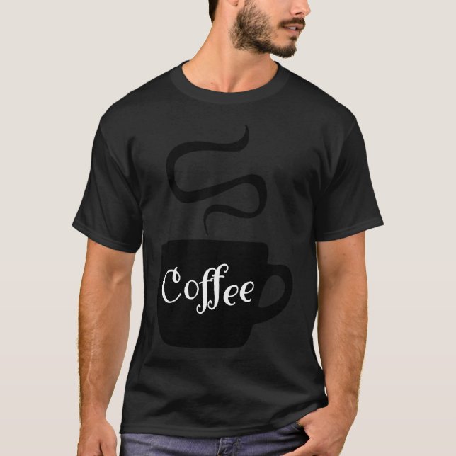 T-shirt chien café art animal (Devant)