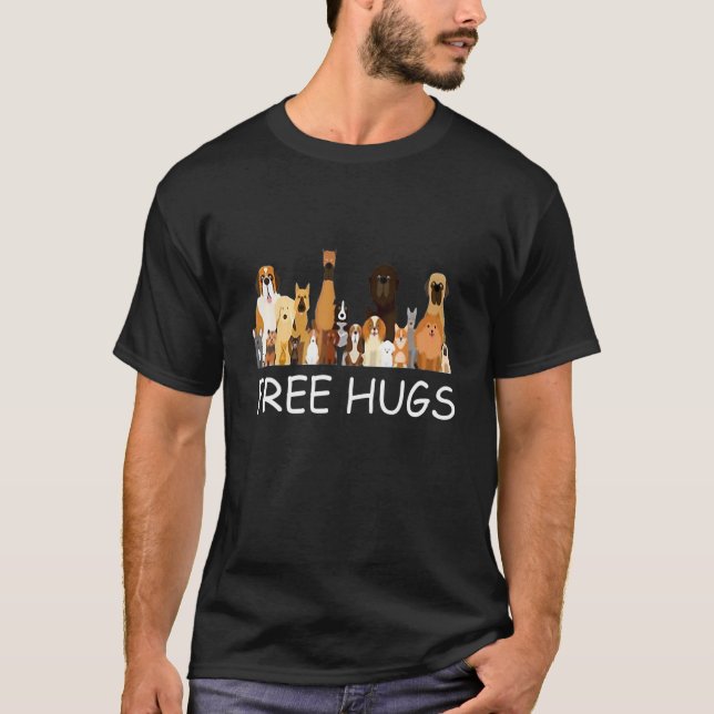 T-shirt Chien Câlins Gratuits (Devant)