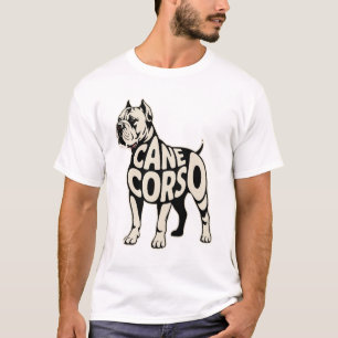 T-shirt Chien Cane Corso Art en Typographie Gras