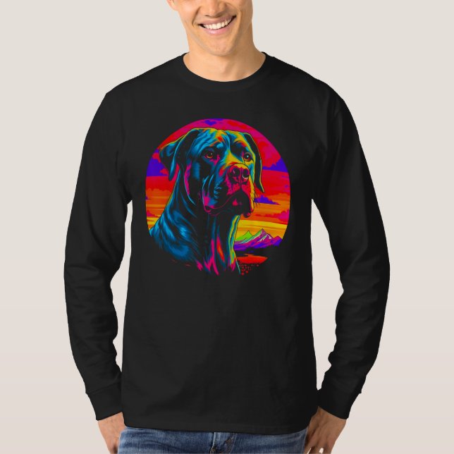 T-shirt Chien Cane Corso Coucher de soleil (Devant)