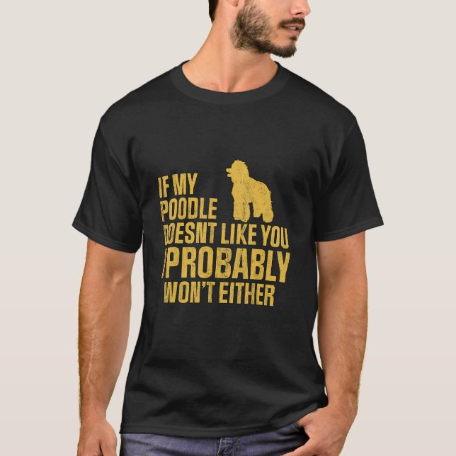 T-shirt Chien Caniche Cool Disant Caniche Naime Pas (Devant)