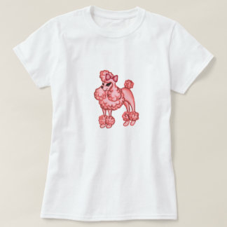 T-Shirt Chien Caniche Rose