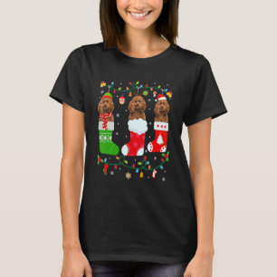 T-shirt Chien Caniche Trois Chaussettes de Noël Sweater Xm