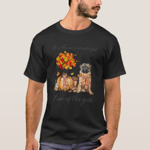 T-shirt Chien Carlin Automne C'est La Plus Merveilleuse Pé