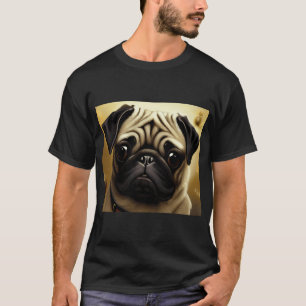 T-shirt Chien carlin Chiot mignon pour maman et papa chien