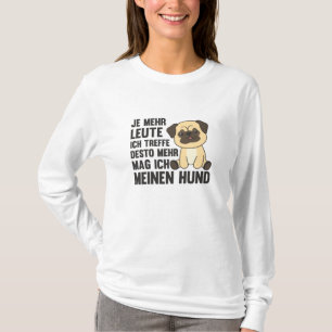 T-shirt Chien Carlin chiot n'aime pas les gens Chiens