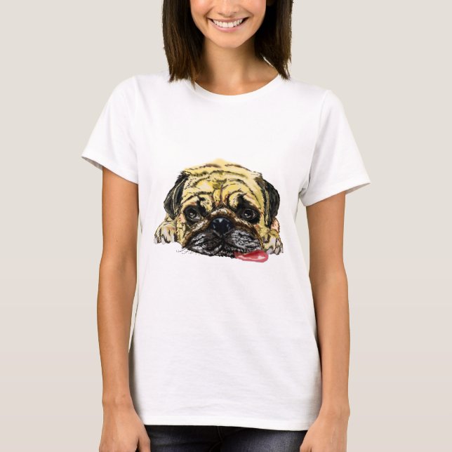T-shirt chien Carlin drôle (Devant)