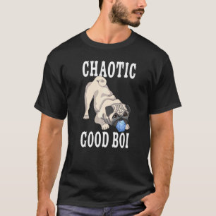 T-shirt Chien Carlin Enjoué Avec D20 Dés Jeu De Rôle Sur T