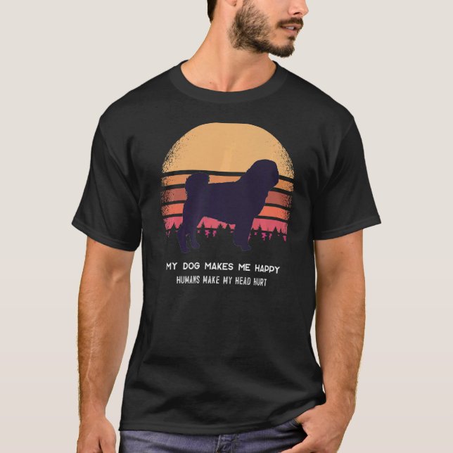T-shirt Chien carlin Retro 8 (Devant)