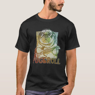 T-shirt Chien Carlin Rétro Rock And Roll Musique Amateur