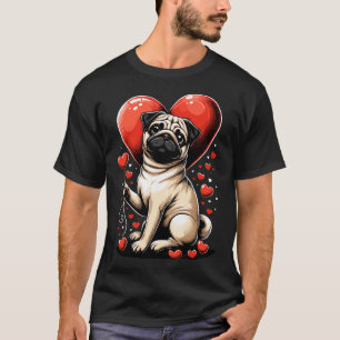 T-shirt Chien Carlin Saint Valentin Propriétaire de chien