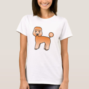 T-shirt Chien cartoon Caniche couleur abricot mignon