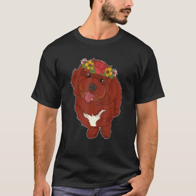 T-shirt Chien Cavapoo Mignon Propriétaire Animal Jardin Fl (Devant)
