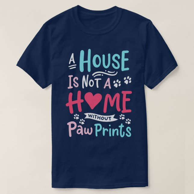 T-shirt Chien Chat Empreinte de patte Pet Lover (Design devant)