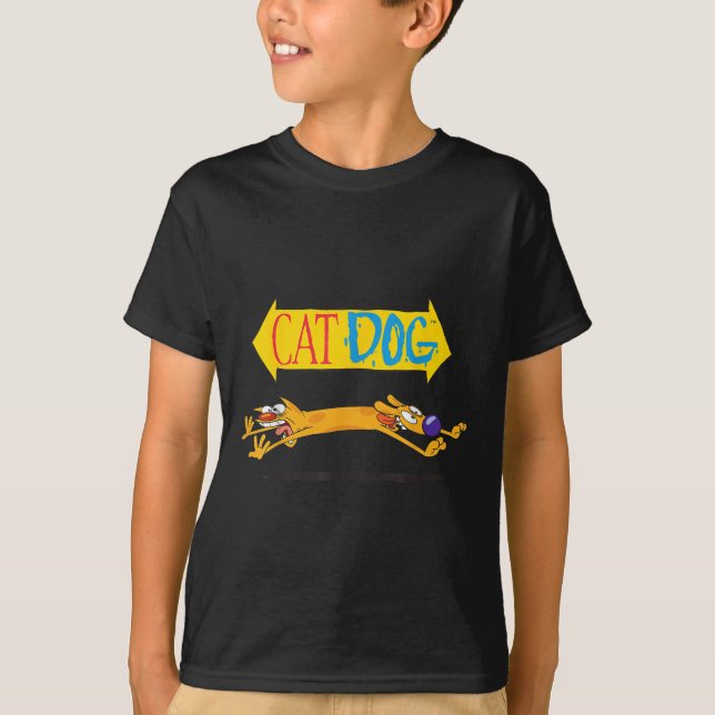 T-shirt Chien Chat Sur Canapé Nickelodeon (Devant)