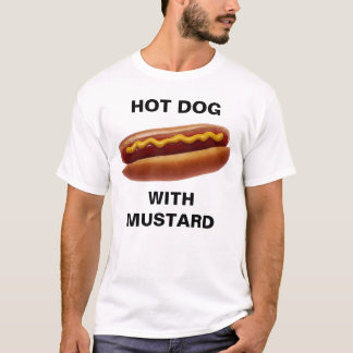 T-shirt Chien chaud avec moutarde