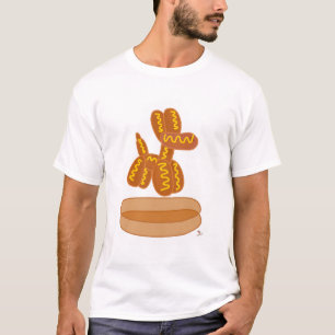 T-shirt Chien Chaud Ballon Art De Dessin Animé Drôle